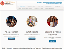 Tablet Screenshot of ehfpilates.com
